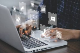 Marketing team conducting competitive analysis using digital research tool