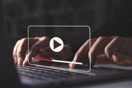 Content creator optimizing YouTube video with SEO strategies and keyword tags